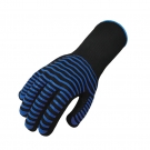 思衛爾6100黑色10針芳綸雙面藍硅膠條紋防燙耐高溫手套